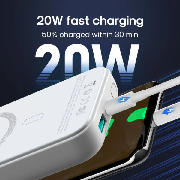 JOYROOM JR-W020 20W Mini magnetic wireless power bank 10000mah